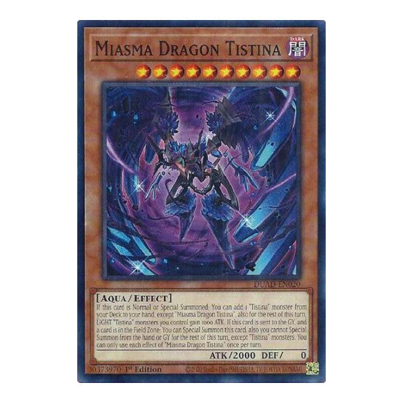 Miasma Dragon Tistina (DUAD) #DUAD-EN020 Common / Short Print (1st Edition Near Mint) Duelist's Advance YuGiOh: 2025