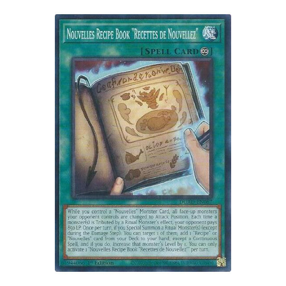 Nouvelles Recipe Book "Recettes de Nouvellez" (DUAD) #DUAD-EN067 Common / Short Print (1st Edition Near Mint) Duelist's Advance YuGiOh: 2025