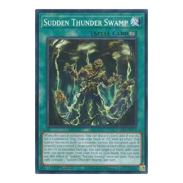 Sudden Thunder Swamp (DUAD) #DUAD-EN072 Common / Short Print (1st Edition Near Mint) Duelist's Advance YuGiOh: 2025