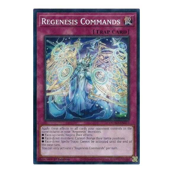 Regenesis Commands (DUAD) #DUAD-EN077 Common / Short Print (1st Edition Near Mint) Duelist's Advance YuGiOh: 2025