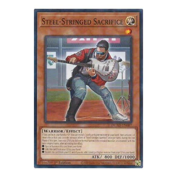 Steel-Stringed Sacrifice (DUAD) #DUAD-EN087 Common / Short Print (1st Edition Near Mint) Duelist's Advance YuGiOh: 2025