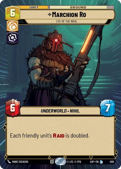 Marchion Ro Eye of the Nihil Hyperspace (LOF) #450 Legendary (Near Mint) Legends of the Force Star Wars: Unlimited: 2025