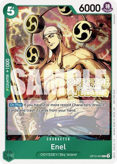 Enel (Judge Pack Vol. 6) (OP-PR) #OP10-025 Rare (Foil Lightly Played) One Piece Promotion Cards One Piece Card Game: 2022