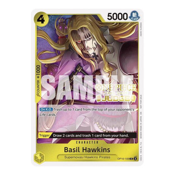 Basil Hawkins (Judge Pack Vol. 6) (OP-PR) #OP10-109 Rare (Foil Near Mint) One Piece Promotion Cards One Piece Card Game: 2022