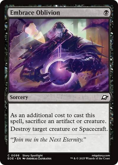 Embrace Oblivion (EOE) #98 Common Edge of Eternities Magic: The Gathering: 2025