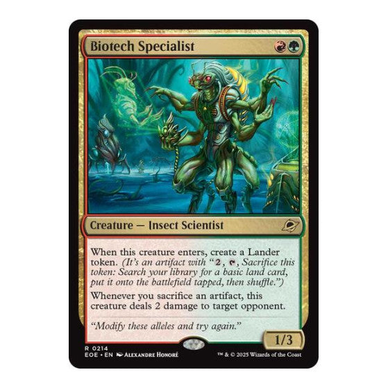 Biotech Specialist (EOE) #214 Rare (Near Mint) Edge of Eternities Magic: The Gathering: 2025