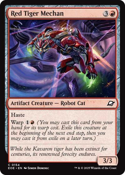 2025 Magic: Edge of Eternities (EOE) - Red Tiger Mechan (#154, Common)