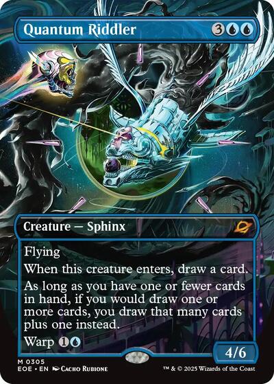 Quantum Riddler Borderless (EOE) #305 Mythic Rare (Near Mint) Edge of Eternities Magic: The Gathering: 2025