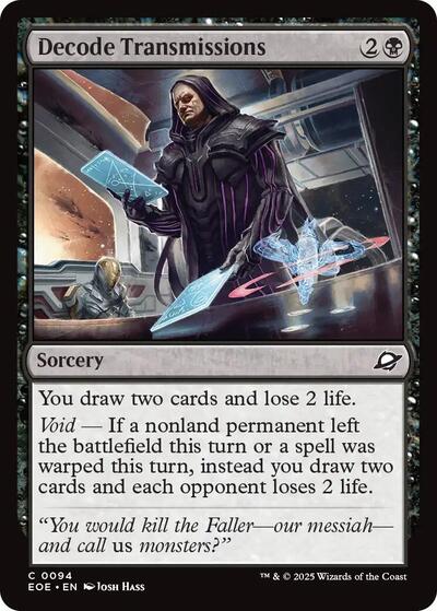 Decode Transmissions (EOE) #94 Common (Lightly Played) Edge of Eternities Magic: The Gathering: 2025
