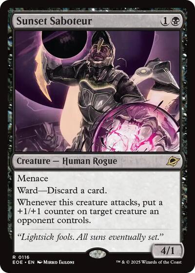 Sunset Saboteur (EOE) #116 Rare (Lightly Played) Edge of Eternities Magic: The Gathering: 2025