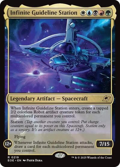 Infinite Guideline Station (EOE) #219 Rare (Lightly Played) Edge of Eternities Magic: The Gathering: 2025