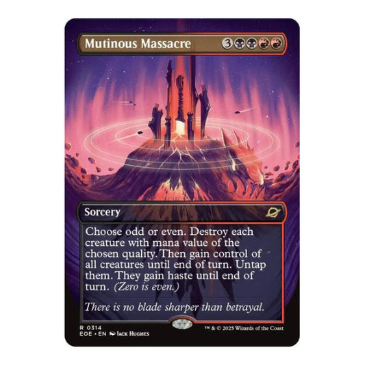 Mutinous Massacre (Borderless) (EOE) #314 Rare (Lightly Played) Edge of Eternities Magic: The Gathering: 2025