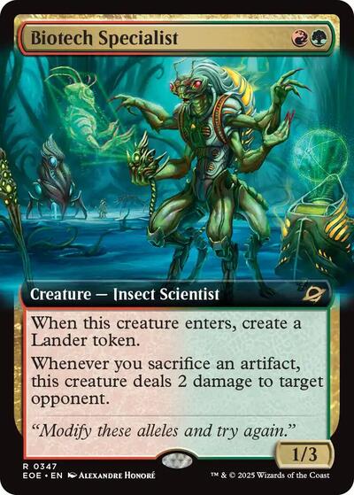 2025 Magic: Edge of Eternities (EOE) - Biotech Specialist Extended Art (#347, Rare) (, Lightly Played)