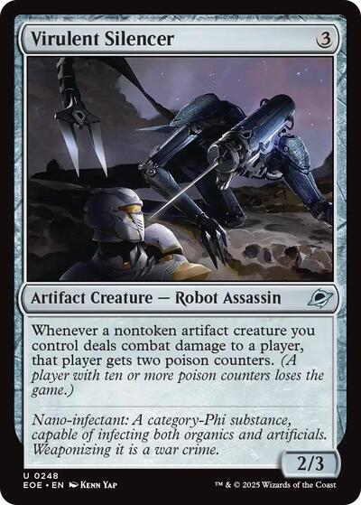 Virulent Silencer (EOE) #248 Uncommon (Lightly Played) Edge of Eternities Magic: The Gathering: 2025