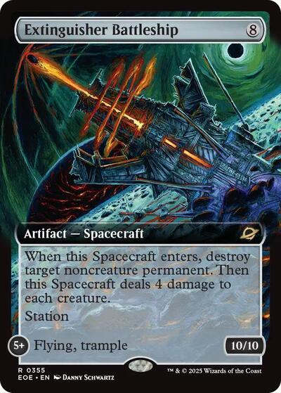 Extinguisher Battleship Extended Art (EOE) #355 Rare (Foil Near Mint) Edge of Eternities Magic: The Gathering: 2025