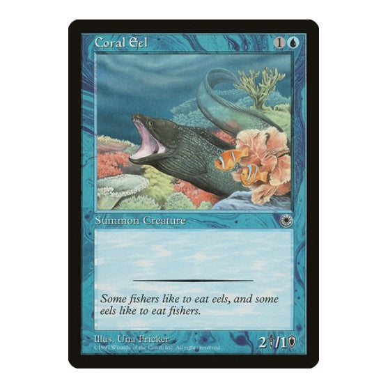 Coral Eel (POR) #49 Common (Lightly Played) Portal Magic: The Gathering: 1997