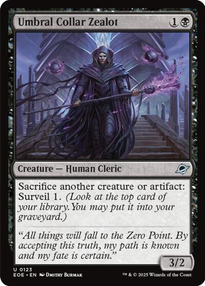 Umbral Collar Zealot (EOE) #123 Uncommon (Lightly Played) Edge of Eternities Magic: The Gathering: 2025
