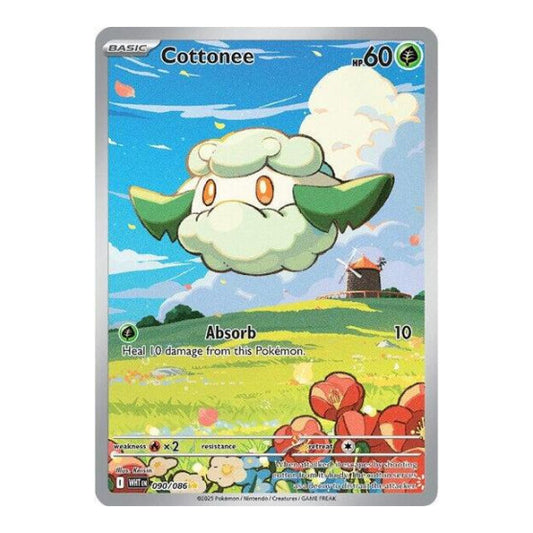 Cottonee - 090/086 (WHT) #090/086 Illustration Rare (Holofoil Near Mint) SV: White Flare Pokemon: 2025