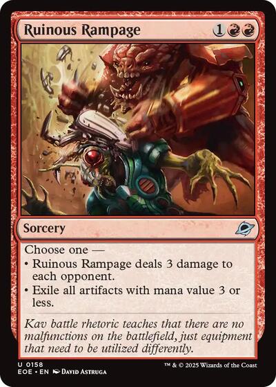 2025 Magic: Edge of Eternities (EOE) - Ruinous Rampage (#158, Uncommon) (Lightly Played)