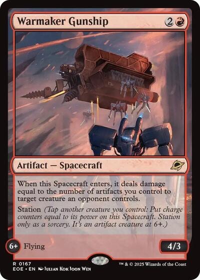 Warmaker Gunship (EOE) #167 Rare (Near Mint) Edge of Eternities Magic: The Gathering: 2025