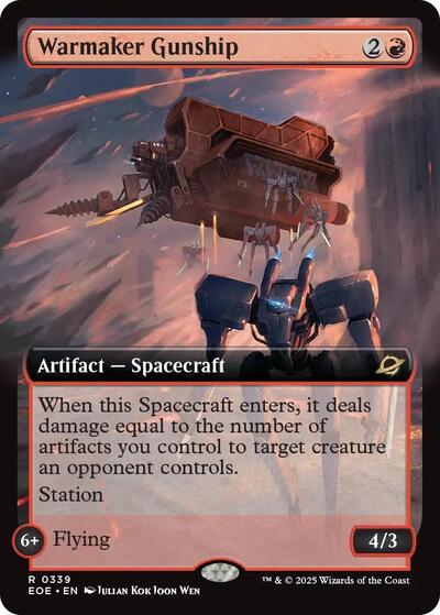 Warmaker Gunship Extended Art (EOE) #339 Rare (Foil Near Mint) Edge of Eternities Magic: The Gathering: 2025