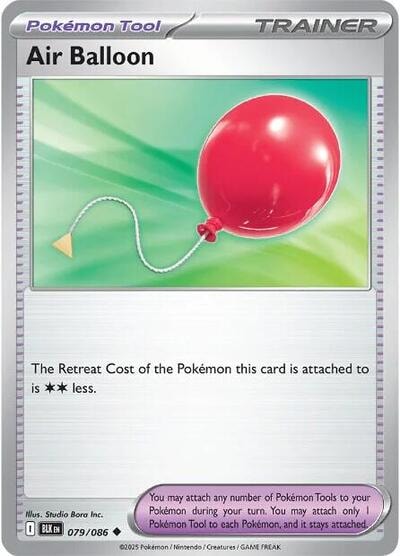Air Balloon (BLK) #079/086 Uncommon (Reverse Holofoil Lightly Played) SV: Black Bolt Pokemon: 2025