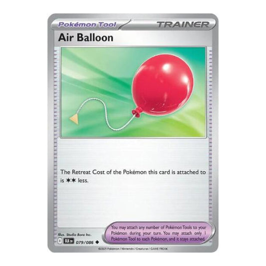 Air Balloon (BLK) #079/086 Uncommon (Reverse Holofoil Lightly Played) SV: Black Bolt Pokemon: 2025