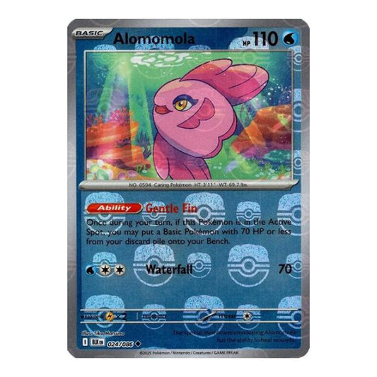 Alomomola (Master Ball Pattern) (BLK) #024/086 Uncommon (Holofoil Near Mint) SV: Black Bolt Pokemon: 2025