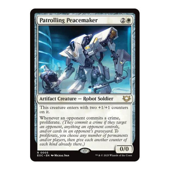 Patrolling Peacemaker (EOC) #5 Rare (Lightly Played) Commander: Edge of Eternities Magic: The Gathering: 2025