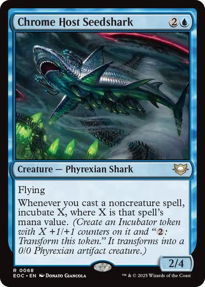 Chrome Host Seedshark (EOC) #68 Rare (Lightly Played) Commander: Edge of Eternities Magic: The Gathering: 2025
