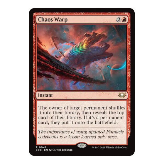 Chaos Warp (EOC) #49 Rare (Lightly Played) Commander: Edge of Eternities Magic: The Gathering: 2025