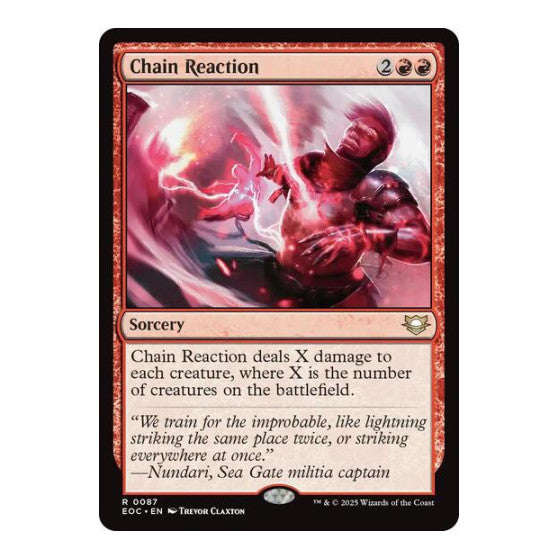 Chain Reaction (EOC) #87 Rare (Lightly Played) Commander: Edge of Eternities Magic: The Gathering: 2025