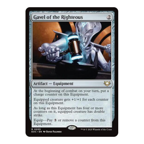 Gavel of the Righteous (EOC) #55 Rare (Lightly Played) Commander: Edge of Eternities Magic: The Gathering: 2025