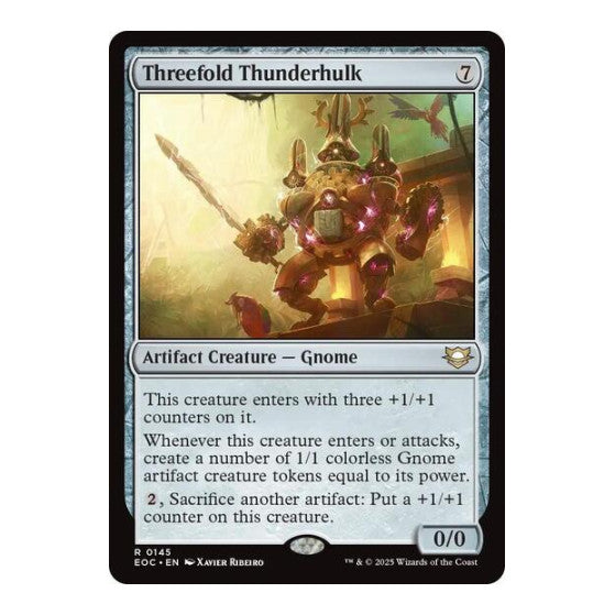 Threefold Thunderhulk (EOC) #145 Rare (Lightly Played) Commander: Edge of Eternities Magic: The Gathering: 2025