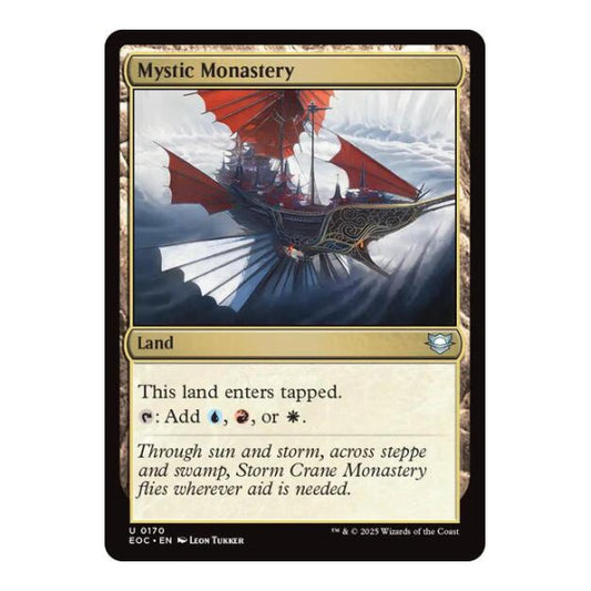Mystic Monastery (EOC) #170 Uncommon (Lightly Played) Commander: Edge of Eternities Magic: The Gathering: 2025