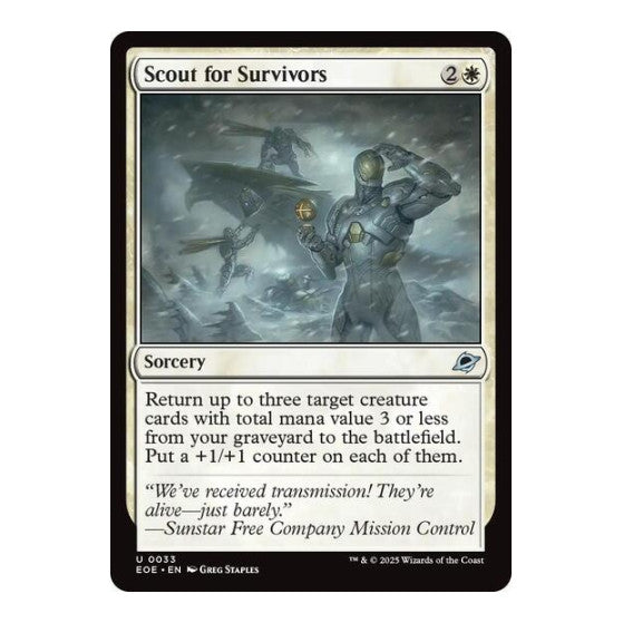 Scout for Survivors (EOE) #33 Uncommon (Lightly Played) Edge of Eternities Magic: The Gathering: 2025