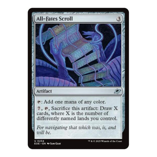 All-Fates Scroll (EOE) #234 Uncommon (Lightly Played) Edge of Eternities Magic: The Gathering: 2025