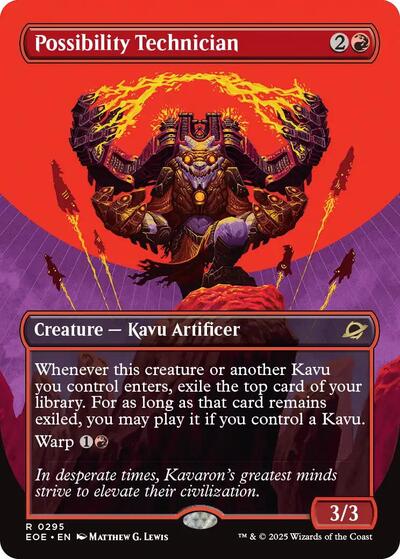 Possibility Technician Borderless (EOE) #295 Rare (Lightly Played) Edge of Eternities Magic: The Gathering: 2025