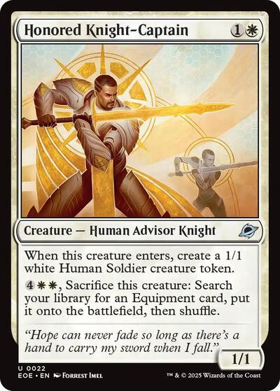 Honored Knight Captain (EOE) #22 Uncommon (Lightly Played) Edge of Eternities Magic: 2025