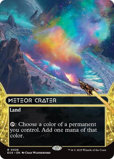Meteor Crater 0026 Borderless (EOS) #26 Rare (Foil Lightly Played) Edge of Eternities: Stellar Sights Magic: The Gathering: 2025