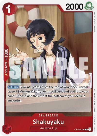 Shakuyaku (OP12) #OP12-006 Rare (Foil Lightly Played) Legacy of the Master One Piece Card Game: 2025