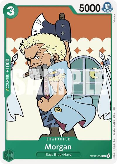Morgan (OP12) #OP12-035 Common (Near Mint) Legacy of the Master One Piece Card Game: 2025