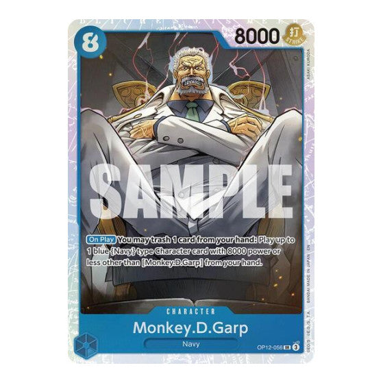 Monkey.D.Garp (OP12) #OP12-056 Super Rare (Foil Lightly Played) Legacy of the Master One Piece Card Game: 2025