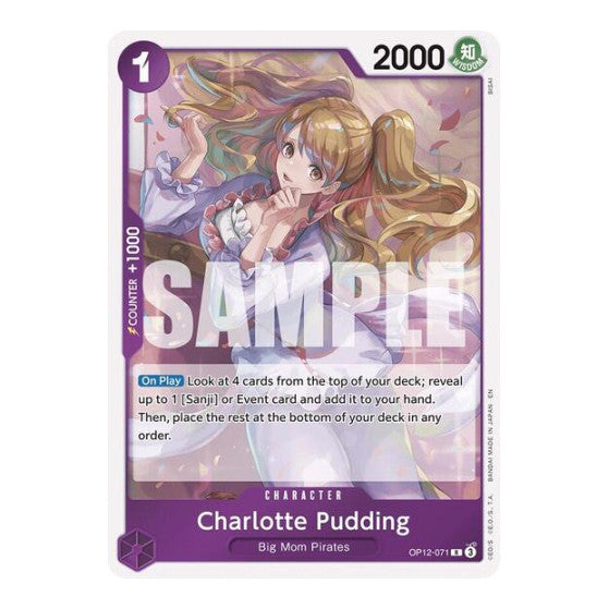 Charlotte Pudding (OP12) #OP12-071 Rare (Foil Lightly Played) Legacy of the Master One Piece Card Game: 2025