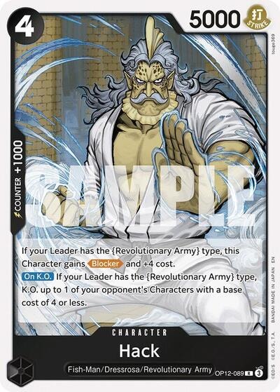 Hack (OP12) #OP12-089 Rare (Foil Lightly Played) Legacy of the Master One Piece Card Game: 2025