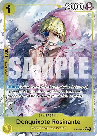 Donquixote Rosinante 108 Alternate Art (OP12) #OP12-108 Rare (Foil Near Mint) Legacy of the Master One Piece Card Game: 2025