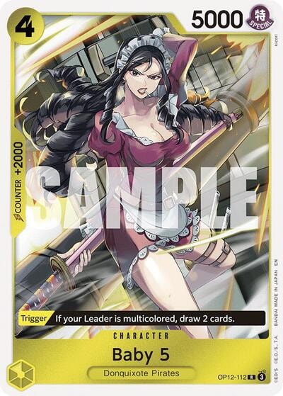 Baby 5 (112) (OP12) #OP12-112 Rare (Foil Lightly Played) Legacy of the Master One Piece Card Game: 2025