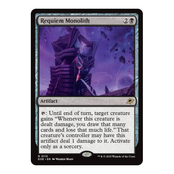 Requiem Monolith (EOE) #113 Rare (Lightly Played) Edge of Eternities Magic: The Gathering: 2025