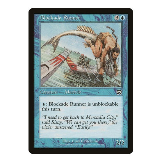 Blockade Runner (MMQ) #60 Common (Lightly Played) Mercadian Masques Magic: The Gathering: 1999