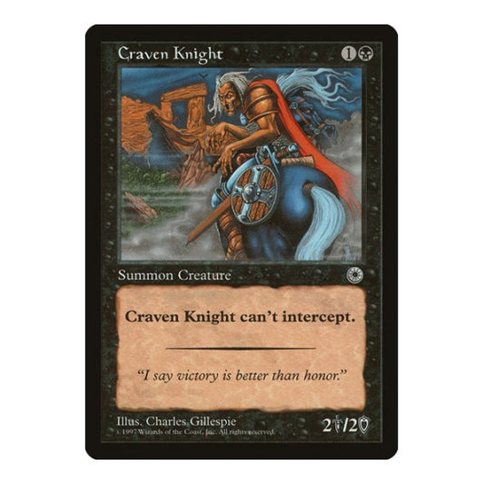Craven Knight (POR) #85 Common (Lightly Played) Portal Magic: The Gathering: 1997